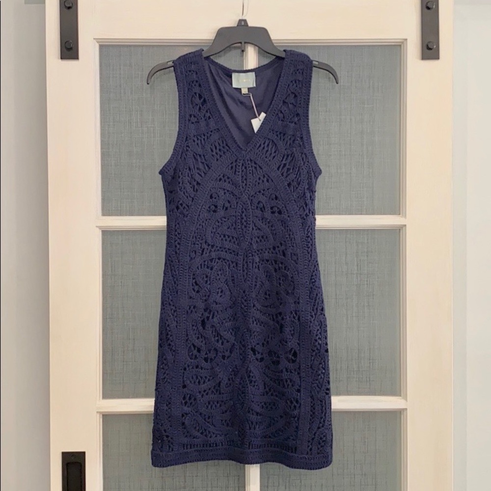 Skies Are Blue Knit Dress in Navy
